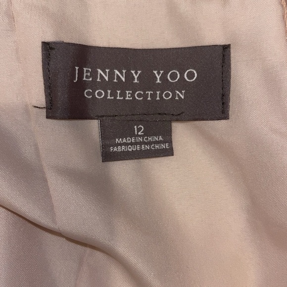 Jenny Yoo Blush Bridesmaid Chiffon Dress Size 12 Flattering Altered - Picture 4 of 4